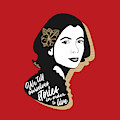 Joan Didion Graphic Quote II - Red
