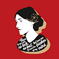 Virginia Woolf Graphic Quote II - Red